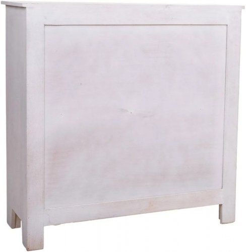Consola Alexandra House Living Blanco madera de Mango 33 x 90 x 90 cm