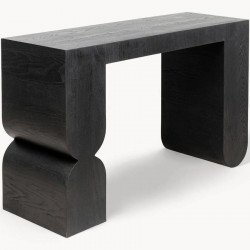 Consola curve negro 120 x 76 cm de madera