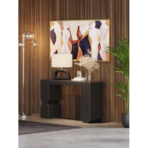 Consola curve negro 120 x 76 cm de madera