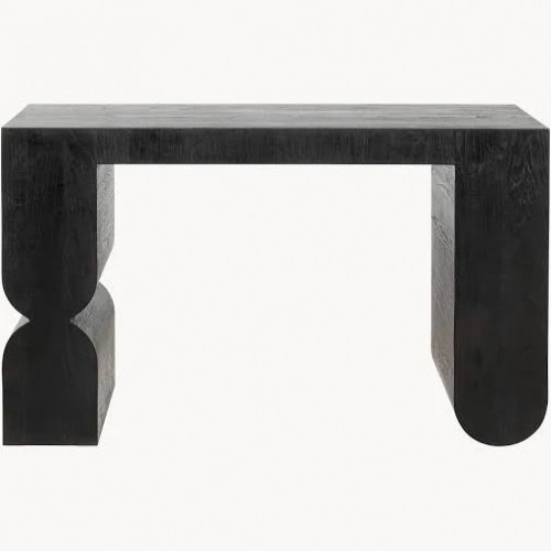 Consola curve negro 120 x 76 cm de madera