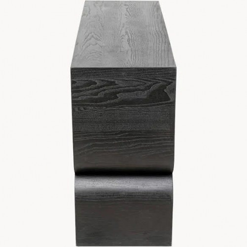Consola curve negro 120 x 76 cm de madera