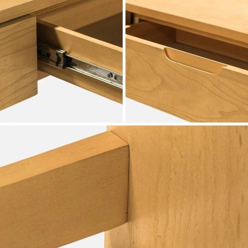 Consola de madera con 2 cajones
