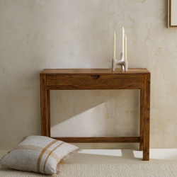 Consola de madera de palisandro con 1 cajón Bombay EuroVolter Natural