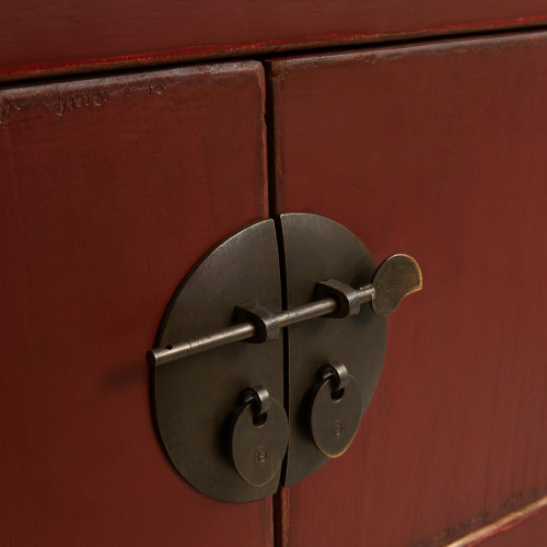 Consola de madera de pino Pekín Rojo