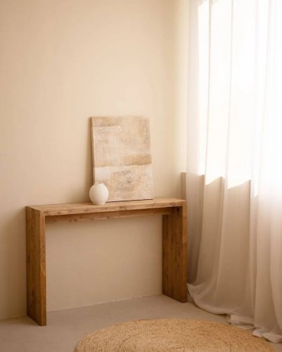 Consola de madera maciza en tono 120x80cm