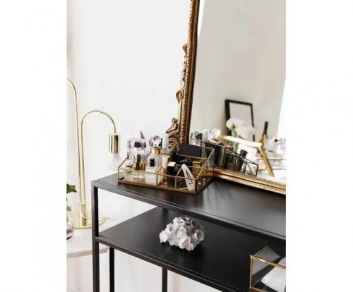 Consola de metal Neptun Negro metal An 100 x Al 79 cm