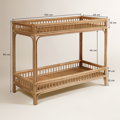 Consola de ratán Borneo Natural