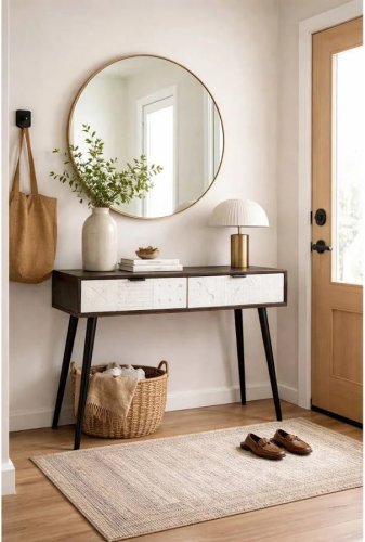 Consola DKD Home Decor Metal Madera de Mango 105 x 35 x 77 cm