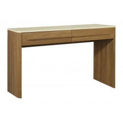 Consola efecto madera travertino con 2 cajones
