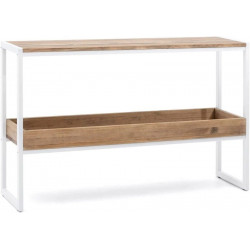 Consola iCub Con Bandeja Madera Maciza de Pino acabado vintage estilo industrial Box Furniture