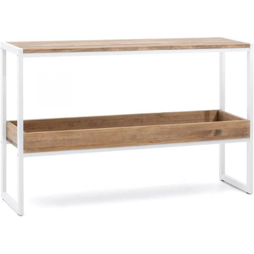 Consola iCub Con Bandeja Madera Maciza de Pino acabado vintage estilo industrial Box Furniture
