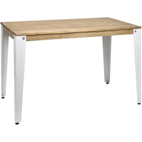 Consola Lunds Blanca en madera maciza de pino acabado vintage estilo industrial Box Furniture