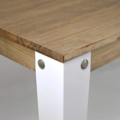 Consola Lunds Blanca en madera maciza de pino acabado vintage estilo industrial Box Furniture