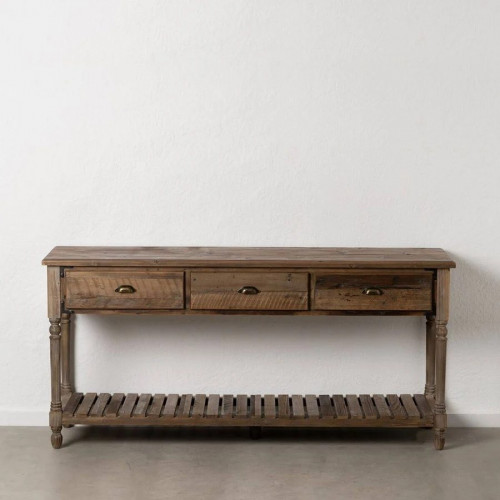 Consola Marrón Madera de Abeto Madera MDF 184,5 x 50 x 86,8 cm