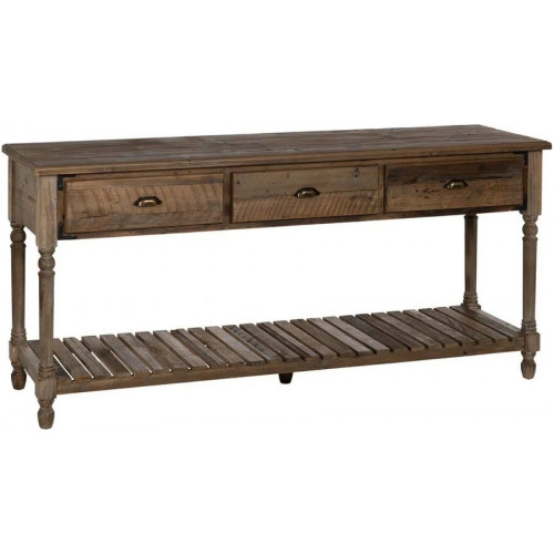 Consola Marrón Madera de Abeto Madera MDF 184,5 x 50 x 86,8 cm