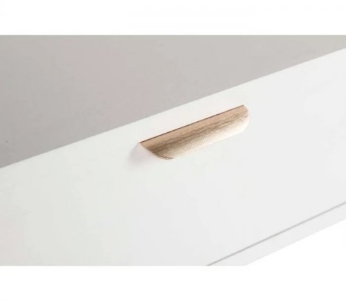 Consola Mdf Pino Blanco Dorado 90x32x75 cm