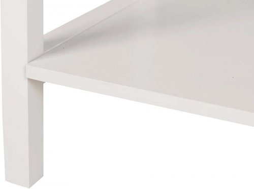 Consola Mdf Pino Blanco Dorado 90x32x75 cm
