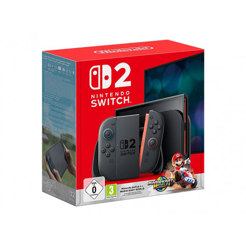 Consola Nintendo Switch 2 - NINTENDO SWITCH 2 + MARIO KART WORLD, 256 GB, Black