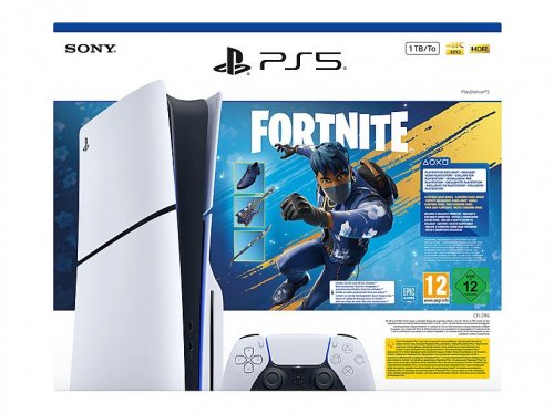 Consola PS5 - SONY Slim 1TB Edición Disco - Fortnite Flowering Chaos, 1 TB, White