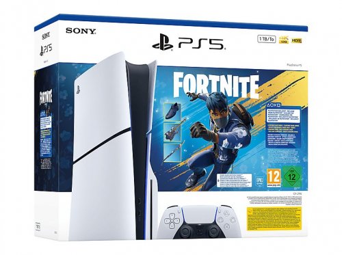 Consola PS5 - SONY Slim 1TB Edición Disco - Fortnite Flowering Chaos, 1 TB, White