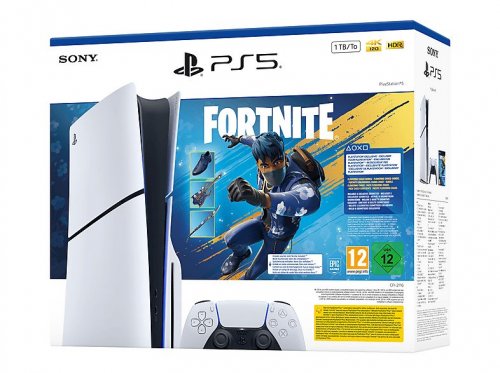 Consola PS5 - SONY Slim 1TB Edición Disco - Fortnite Flowering Chaos, 1 TB, White