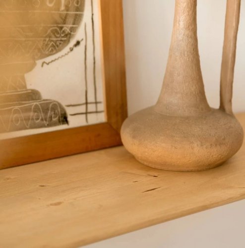 Consola recibidor de madera roble medio