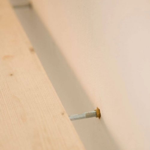 Consola recibidor de madera tono natural 100x3,2cm