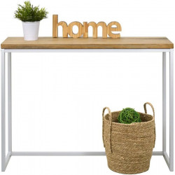 Consola Recibidor iCub Big Wood 100x30x80cm Blanco en madera