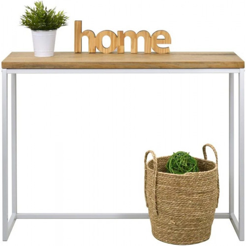 Consola Recibidor iCub Big Wood 100x30x80cm Blanco en madera