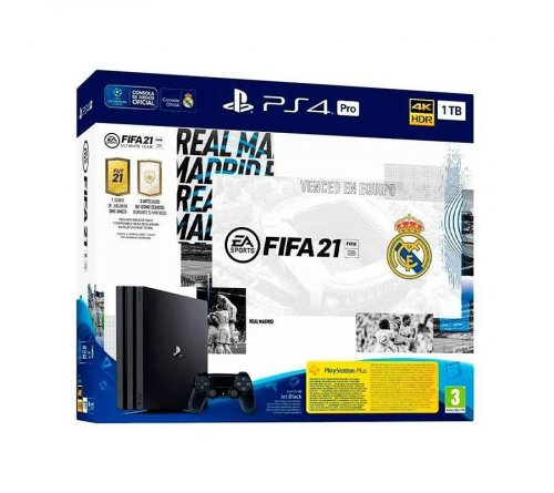 Consola Sony PS4 Pro 1TB Edición Real Madrid + FIFA 21