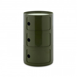 Contenedor grande Componibili, verde, 3 elementos, altura 69,5 cm - Kartell