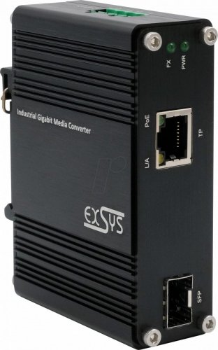 Convertidor de medios, 1000base-T, PoE+