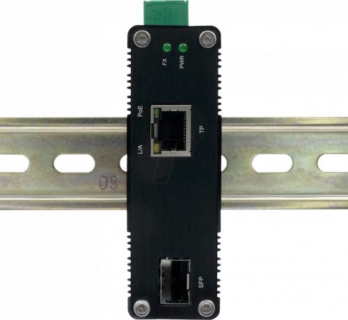 Convertidor de medios, 1000base-T, PoE+