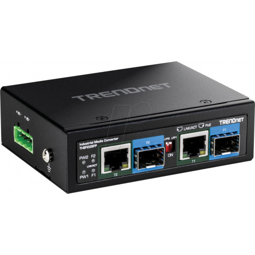 Convertidor de medios, 2 puertos, Gigabit Ethernet, SFP, PoE++