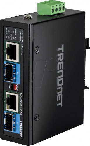 Convertidor de medios, 2 puertos, Gigabit Ethernet, SFP, PoE++