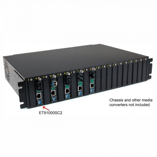 Convertidor de medios, Gigabit Ethernet, SC, Singlemode