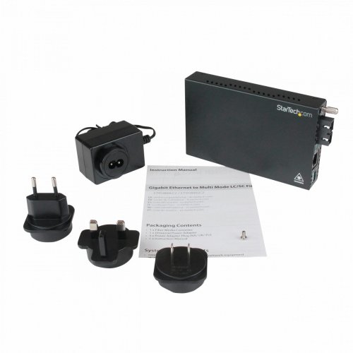 Convertidor de medios, Gigabit Ethernet, SC, Singlemode
