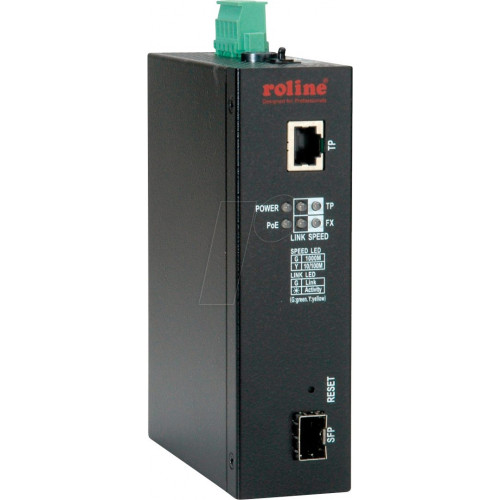 Convertidor de medios, Gigabit Ethernet, SFP, PoE