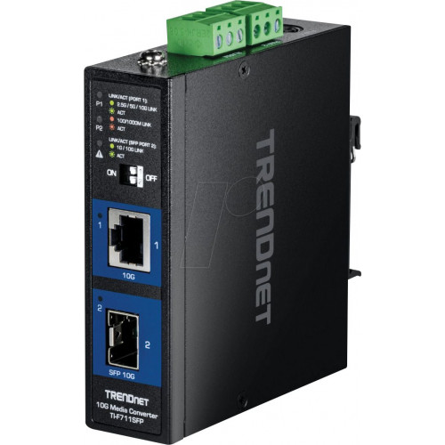 Convertidor de medios industriales, SFP, 10G.