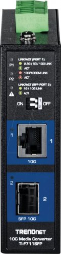 Convertidor de medios industriales, SFP, 10G.