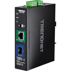 Convertidor de medios industriales, SFP+ a 10G, PoE++