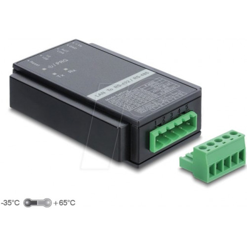 Convertidor Ethernet LAN, TCP/IP, RJ45 a RS-485/RS-422