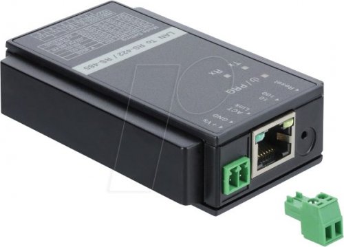 Convertidor Ethernet LAN, TCP/IP, RJ45 a RS-485/RS-422