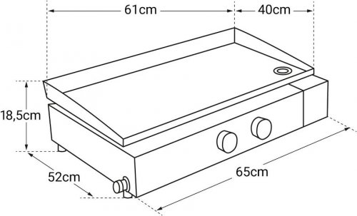 Cook'in Garden Plancha de gas Finesta 2b