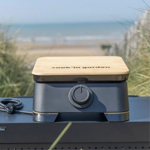 Cook in Garden Plancha eléctrica 2500w placa de hierro fundido esmaltado PE004