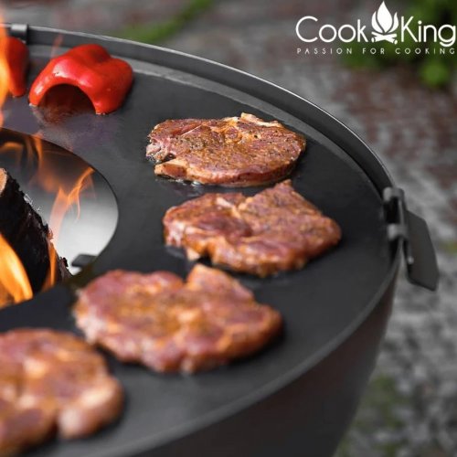 CookKing Plancha con parrilla con 4 Asas-82 cm