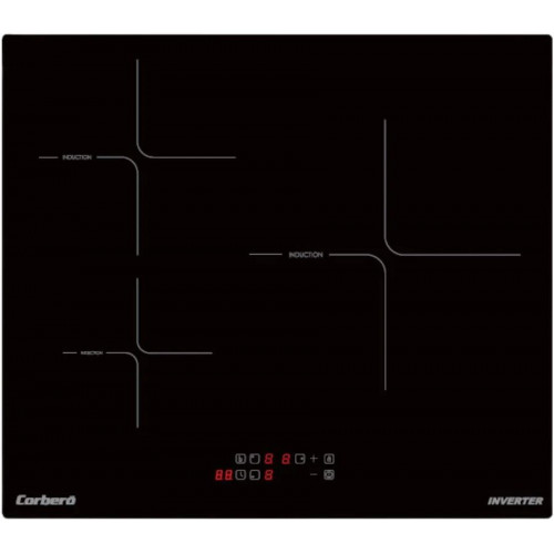 Corberó placa de inducción ccim3662 60cm 3 zonas 6200w 3 zonas de cocción