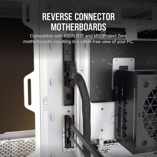 Corsair 6500X Semitorre ATX Doble Cristal Templado USB-C Blanco Bambú