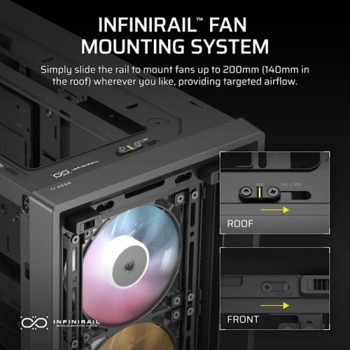 Corsair FRAME 4000D RS ARGB Semi Torre E-ATX Cristal Templado USB-C Negra