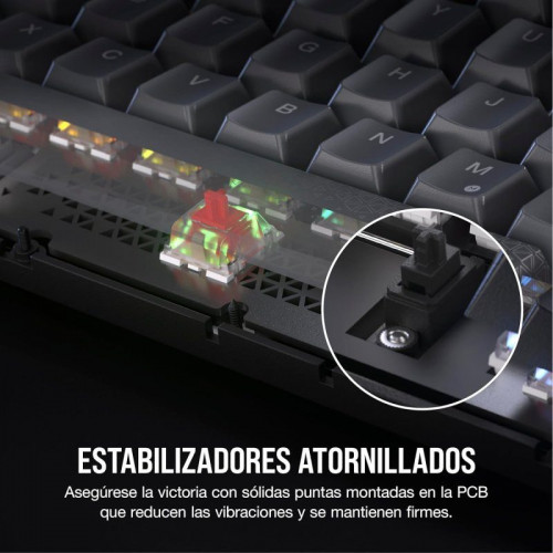 Corsair K65 PLUS WIRELESS 75% Teclado Mecánico Inalámbrico Gaming Hot Swapped MLX Red
